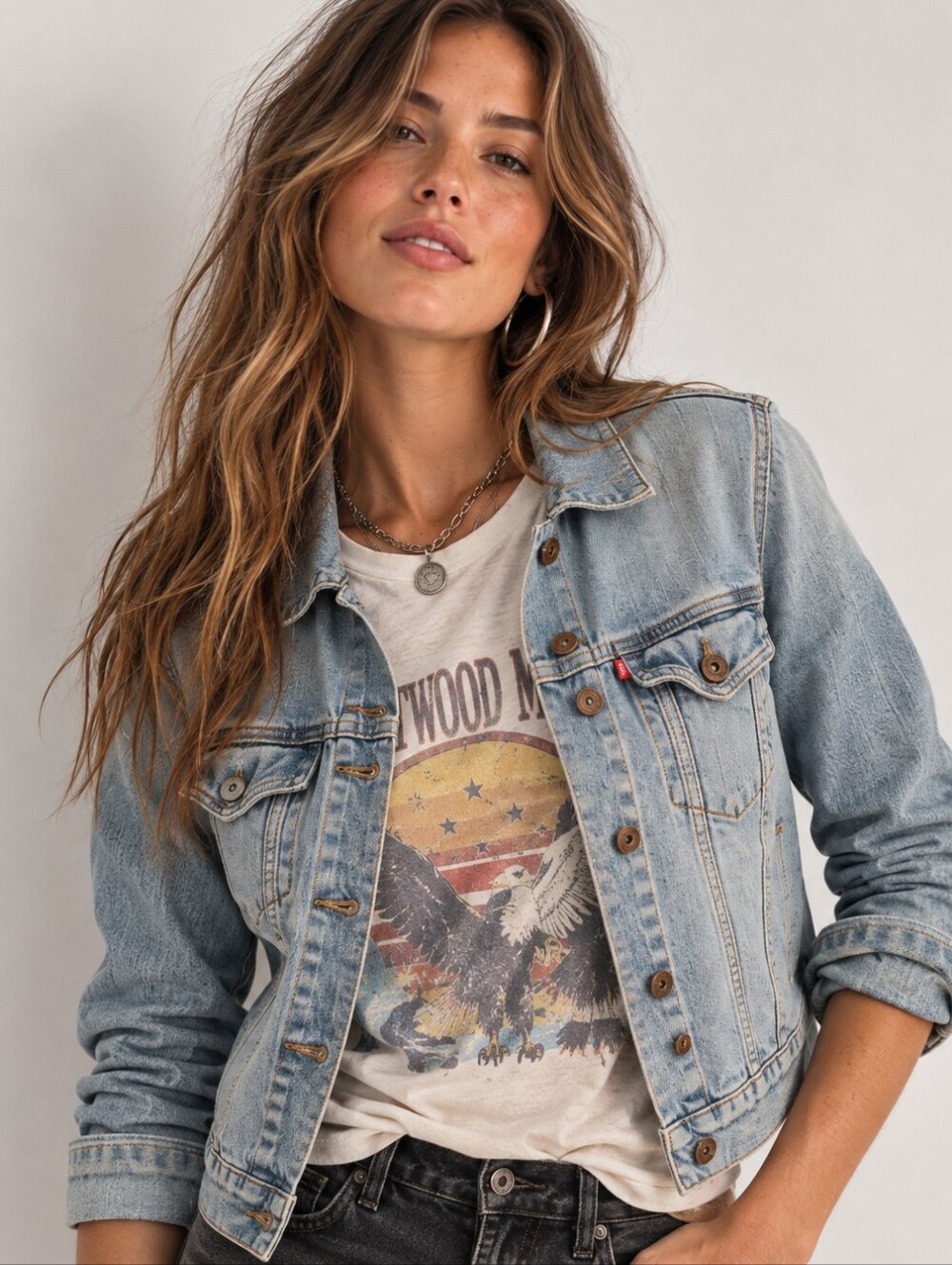 Big Star Jacky Vintage Y2K Denim Jacket Made in USA Light Wash Small